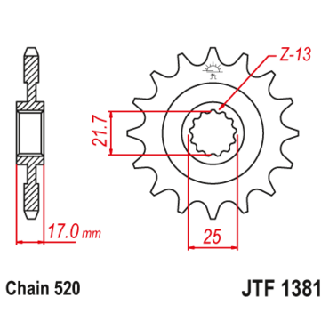Звезда ведущая JTF1381.15 - миниатюра 1