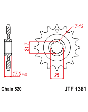 Звезда ведущая JTF1381.15