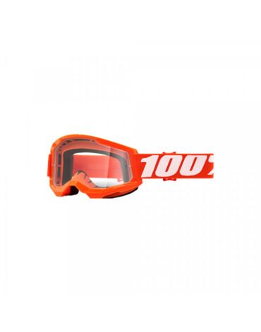 Очки 100% Strata 2 Neon Orange / Clear Lens