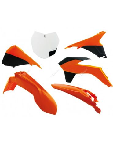 Комплект пластика KTM Кросс SX SXF (2013 2015), Черно оранжевый