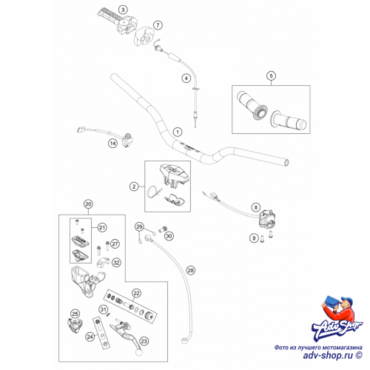 KTM Пульт управления светом EXC / EXCF 16 23 ( 78111070000 ) - миниатюра 3