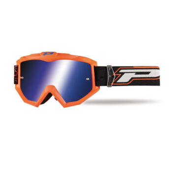 Очки Progrip 3204 FL Orange Fluo Matt Multilayer Mirror Green Lens (синяя зеркальная линза 3246) - миниатюра 3