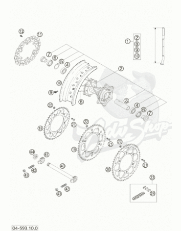 KTM 32X47X7 BSL Сальник ступицы зад EXC 94 23 ( 0760324771 )