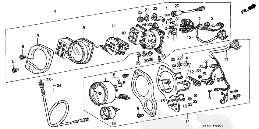Hi LEX Трос спидометра XL600 (-96) / XRV650 88 89  ( 44830 MM9 000)  / 10037205 - фото 4