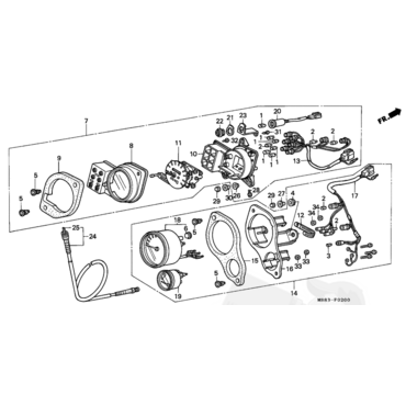 Hi LEX Трос спидометра XL600 (-96) / XRV650 88 89  ( 44830 MM9 000)  / 10037205 - миниатюра 4