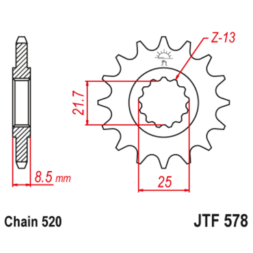 Звезда ведущая  JTF578 16 - миниатюра 1