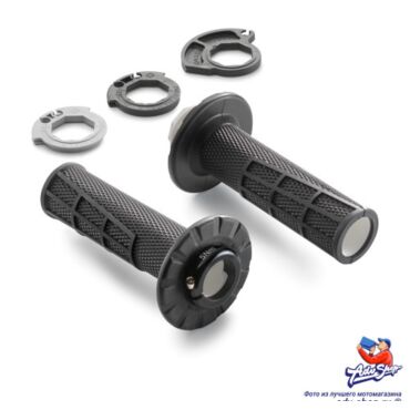 KTM / HQV / GAS грипсы черные / открытый торец SX SXF EXC TPI EXCF TE FE FX 17 23 ( 79002121200 / 79002121100 ) - миниатюра 2