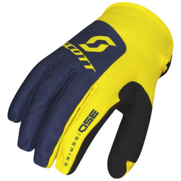 Scott Перчатки 350 Track blue yellow - миниатюра 2