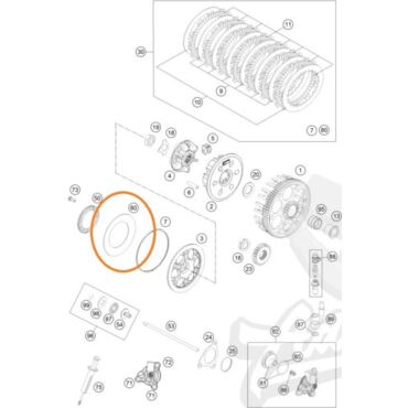 KTM 71X115X1,5 пружина мембранная выжима сцепления EXC / TPI TBI 12 24 // SXF EXCF 12 24 ( 78132005000 ) - миниатюра 2
