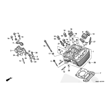 HONDA втулка направляющая впускного клапана XL600 XL650 XRV750 ( 12231MF5305 ) - миниатюра 1