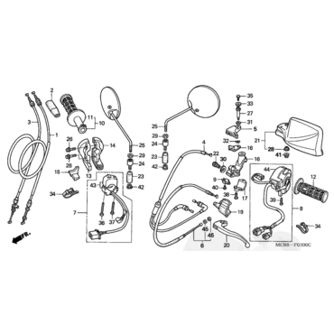 HONDA втулка крепления зеркала XL600 XL650 ( 88113KBA900 ) - миниатюра 1