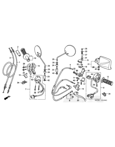 HONDA втулка крепления зеркала XL600 XL650 ( 88113KBA900 )