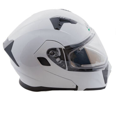AiM Шлем модуляр JK906 с эл. подогревом White Glossy - миниатюра 9