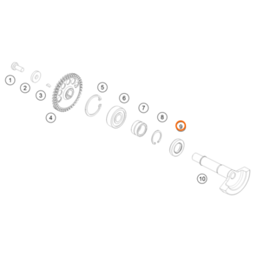 Сальник балансирного вала KTM OEM 47030076100 EXC TPI - миниатюра 1