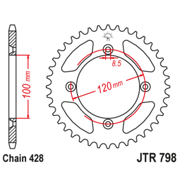 Звезда ведомая JTR798.47 - миниатюра 1