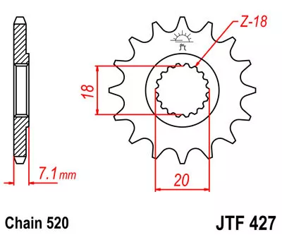 Звезда ведущая JTF427 - фото 1