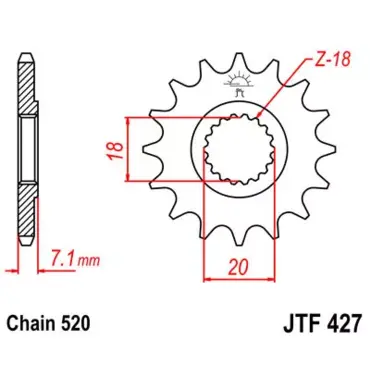 Звезда ведущая JTF427 - миниатюра 1