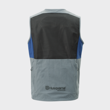 Мотожилет дождевик Husqvarna Gotland Vest, blue grey (XL, Взрослая  Повседневная) - миниатюра 2