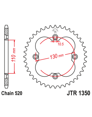 Звезда ведомая JTR1350 38
