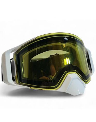 AiM Очки снегоходные с магнитной линзой и подогревом (PRO) 31 106 Accu Heated White Glossy
