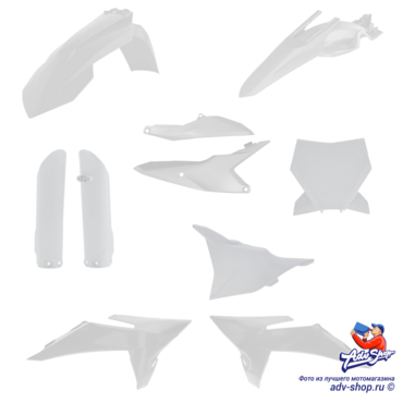 ACERBIS FULL PLASTIC KIT WHITE комплект пластика (белый) 85 SX 25 26 // 0027023.030 - миниатюра 1