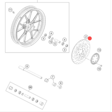 BRAKE DISC FRONT - миниатюра 1