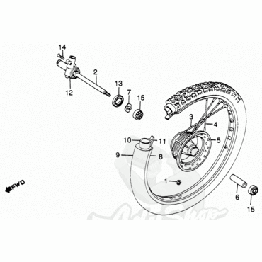 HONDA сальник передней ступицы правый 40x50x5  XRV650 XL600 / XR250 R / MOTARD XR400 XR650L ( 91258410013 / 91258 410 006 ) - миниатюра 1