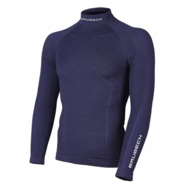 Brubeck Футболка мужская дл.рукав Wool Merino 78% Темно синий - миниатюра 3