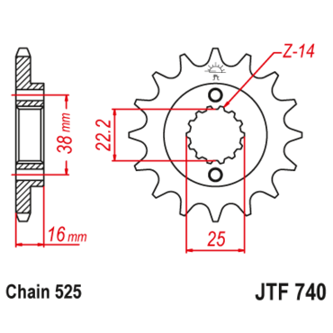 Звезда ведущая JTF740 15 - миниатюра 1