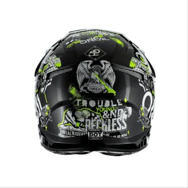 Oneal Шлем кроссовый 3Series Attack 2.0 Черный Желтый Неон - миниатюра 4