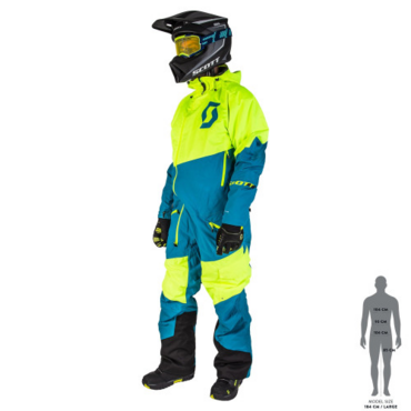 Scott Комбинезон Back X Dryo lake blue safety yellow - миниатюра 4