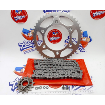 Honda Chain Kit (520 110L) XR650R 2000 2006гг Оригинальный комплект цепь / звезды ( 06406MBN670 ) - миниатюра 3