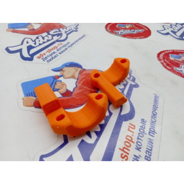 ADVS хомут крепления машинки ( Brembo ) с дополнительной защитой комплект ( сцепление / тормоз ) - оранжевый - KTM SX SXF EXC EXCF ( аналог 54802005100 / 54802005100 ) - миниатюра 2