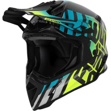 Шлем карбоновый Acerbis STEEL CARBON 22 06 Light Blue Fluo Yellow - миниатюра 1