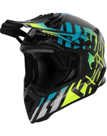 Шлем карбоновый Acerbis STEEL CARBON 22 06 Light Blue Fluo Yellow