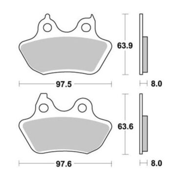 Комплект тормозных колодок Braking под мотоциклы Harley D - миниатюра 1