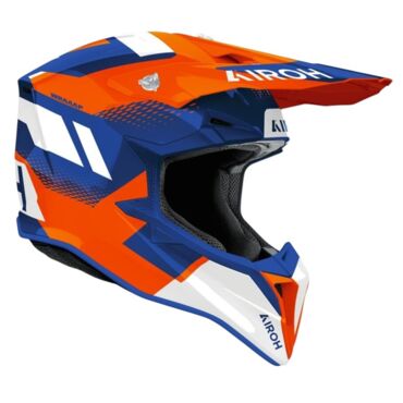 Airoh Шлем Wraaap Vision Orange Blue Gloss - миниатюра 1
