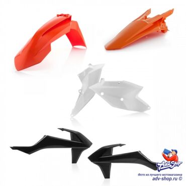 Acerbis plastic kit Replika 18 KTM EXC EXC F XC W 17 19 комплект пластика оранжевый черный 18  / 0022370.553.018 - миниатюра 1