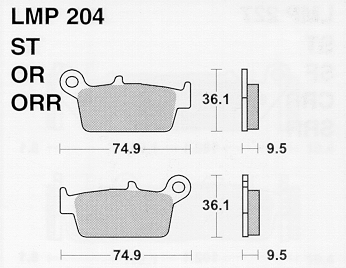 Колодки дискового тормоза AP Racing LMP204 ST (FDB539 / FA131) - миниатюра 1