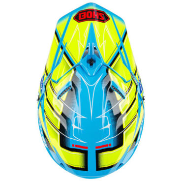 Шлем для мотокросса Shoei VFX WR Glaive TC 2, салатово синий - миниатюра 7
