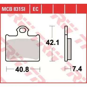 Колодки тормозные дисковые MCB831SI - миниатюра 1