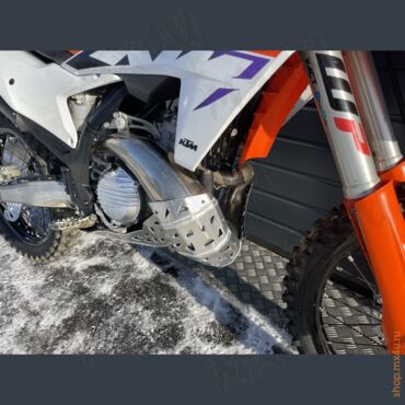 Защита резонатора + (пластик) алюминиевая KTM EXC / Husqvarna TE 250 300 23 24 - миниатюра 6
