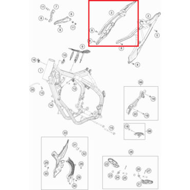 25103002244 - Подрамник правый Husqvarna (2019 2021) - миниатюра 4