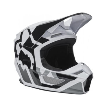Fox Мотошлем V1 Lux Black White - миниатюра 5