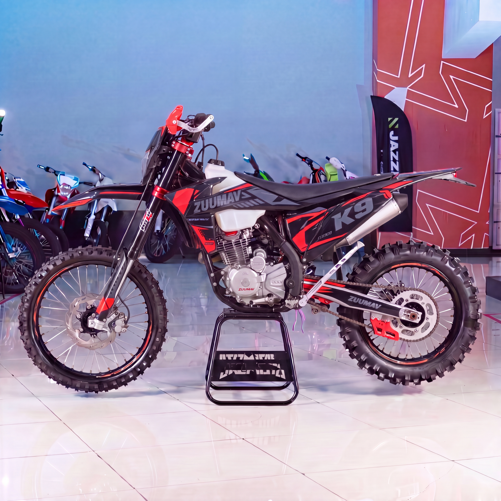 Мотоцикл кросовый ZUUMAV K9 NB300 без прогр /черно красный