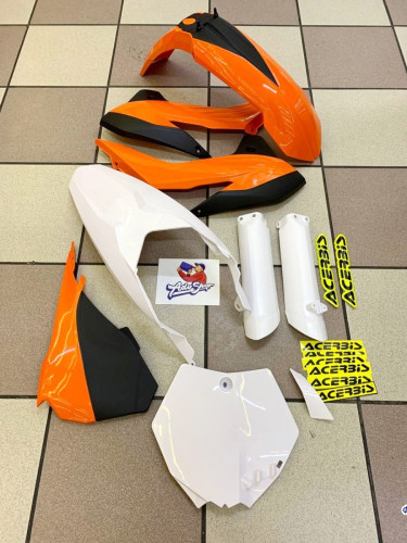 Acerbis KTM полный комплект пластика ( оранжевый / белый ) 85 SX 13 17 // 0016902.553.016 - фото 2
