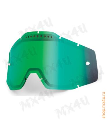 Линза для маски 100% Racecraft Accuri Strata Vented Dual Pane Lens Anti Fog Green Mirror