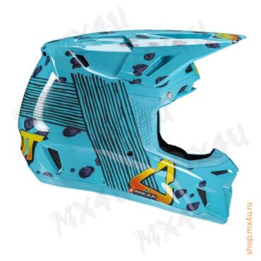 Кроссовый шлем 8.5 V25 Cheetah - Бирюзовый - миниатюра 4