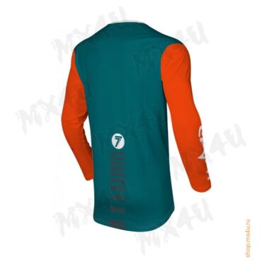 Мотоджерси детская Vox Surge Teal - Оранжевая - миниатюра 2