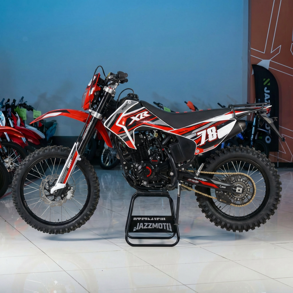 Мотоцикл кроссовый Motoland XR300 LITE (175FMM) с ПТС красный - фото 1